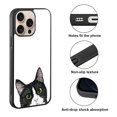 thumbnail image 2 of WIRESTER Shockproof Soft Rubber Cover Case for Apple iPhone 16 Pro Max 6.9" 2024, Animal Black White Tuxedo Cat, 2 of 5