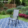 thumbnail image 5 of Sophia&William 7 Pieces Aluminum Alloy Patio Dining Set Table and Chairs Set for 6 - Gray, 5 of 10