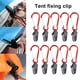 thumbnail image 5 of Clip campaña Clip plástico hebilla cuerda viento para acampar clip dosel campaña al aire libre clip cuerda a prueba viento mini clip al aire libre (rojo-10 bolsas), 5 of 9