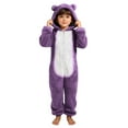 thumbnail image 5 of Cethrio Girls One-piece Pajamas, Zip up Fleece Long Sleeve Warm Winter Sleepwear Purple Size 14, 5 of 5