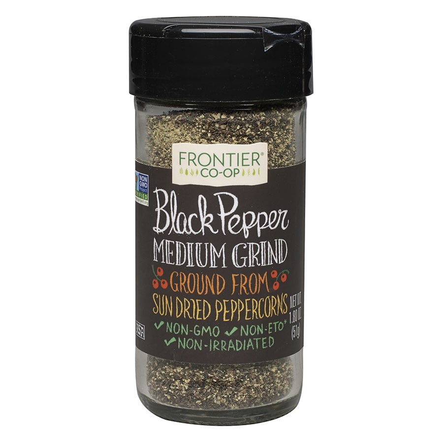 Frontier Medium Ground Black Pepper, 1.8 Oz