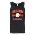 thumbnail image 2 of Wild Bobby City of San Francisco Baseball Fantasy Fan Sports Men's Tank Top, Black, Small, 2 of 6