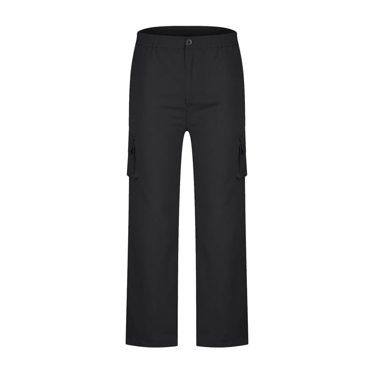 SSAAVKUY Womens Cargo Pants Trousers Work Wear Solid Combat With 6