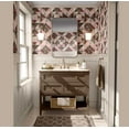 thumbnail image 2 of S4Sassy Peel and Stick Walls Covering, Geometric Floral Print - Asian Style Mural, Instant Walls Makeover for Bathroom, Laundry Room, Closet Interior - Self-Adhesive Wallpaper Vinyl - Brown, 25"x120", 2 of 9