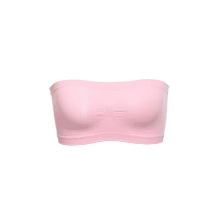 

Merqwadd Women Seamless Bandeau Bra Strapless Bralette Padded Tube Top Bra