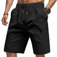 thumbnail image 4 of hotojiny Men's Sweat Shorts Summer Knee Length Sweatpant Shorts Drawstring Elastic Waist Running Shorts with Pockets, 4 of 6