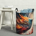thumbnail image 7 of KLL Dynamic Fire Bird Art Waterproof Foldable Laundry Hamper Bucket with Handles for Storage Bin,Kids Room,Home Organizer (Small ), 7 of 7
