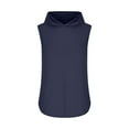 thumbnail image 3 of Sakmal Men Tank Tops Blue Hooded Blue Workout Breathable Camisole Solid Gym Tunic Tops, 3 of 5