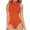 Orange-01, variant on Women's Sleeveless Mock Turtle Neck Bodysuit Soft Slim Fit Stretchy Layer Top Classic Jumpsuit