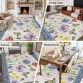 thumbnail image 5 of Blue Wildflowers Area Rugs 6'x9', Washable Small Throw Rugs for Kitchen Dining room, Farmhouse Country Spring Butterfly Floral Indoor Outdoor Rug Non-Slip Low Pile Carpet Runner Reversible Floor Mats, 5 of 8