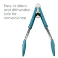 thumbnail image 4 of Rachael Ray 2-Piece Lil Huggers Silicone 2 Piece Tongs Set, Marine Blue, 4 of 7