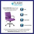 thumbnail image 4 of Emma + Oliver Mid-Back Purple Vinyl Executive Swivel Office Chair with Chrome Base and Arms, 4 of 12
