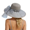 thumbnail image 2 of Straw Bucket Hats for Women Summer Wide Brim Beach Sun Hat Fisherman Hat with Bow Tie, 2 of 6