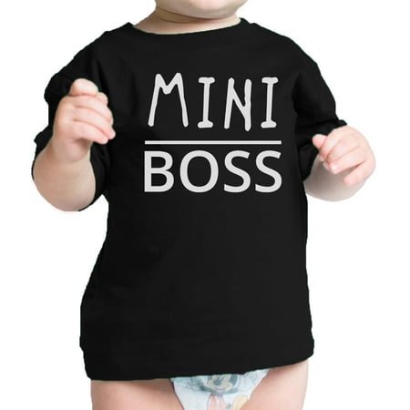 

Mini Boss Cute Baby T-Shirt Black Cute Gifts For Baby Boy Birthday