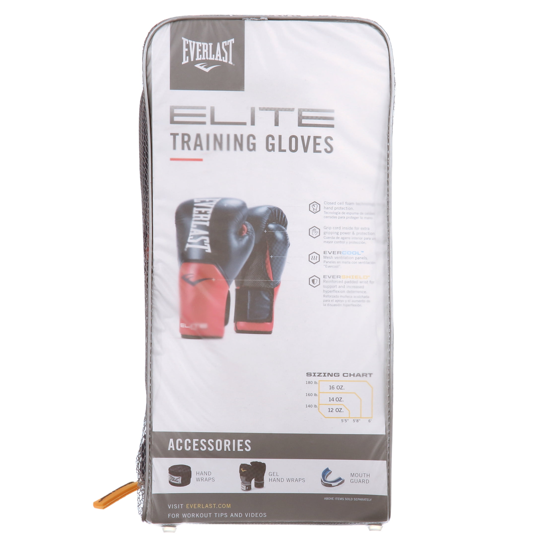 Everlast Elite Training Gloves Blue/Red 16 oz