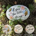 thumbnail image 3 of Concrete Bumble Bee Garden Stepping Stone, Decorative Bee and Flower Pathway Rock for Walkway Yard Lawn and Garden Decor, Summer Gift for Garden Lovers, 3 of 10