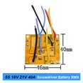 thumbnail image 3 of 5S 18V 21V 40A BMS Lithium Battery Board With Balance For 21V 18V Screwdriver Shurik And Vacuum Cleaner Battery Pack Use ,Multi -Function Protection, 3 of 6