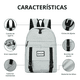 thumbnail image 2 of Set de 4 piezas mochila escolar Gaon gris, 2 of 8