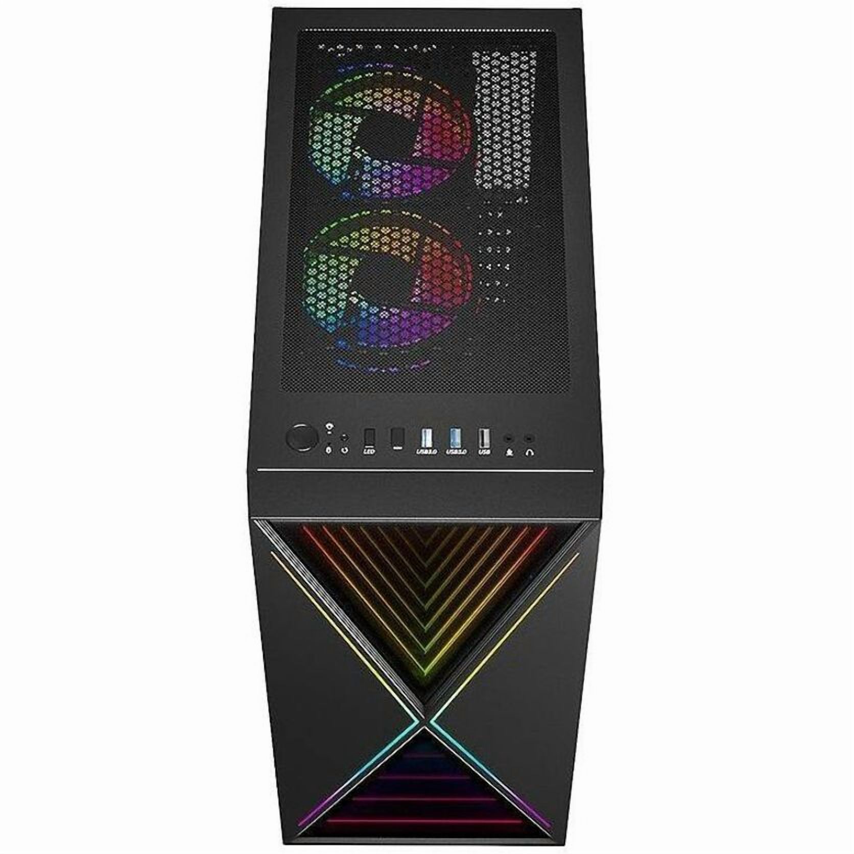 Bluegears b-BlackWidow-RGB Black Gaming PC ATX case with 3 x PWM 120mm ARGB Fans and Support up to EATX board