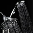 thumbnail image 2 of 38-Setting 3-Way Rainfall Combo by DreamSpa features 6-setting 7-inch Rain Shower Head and 6-setting 4-inch Hand Shower with Patented ON/OFF Pause Switch. Use each shower separately or both together, 2 of 6