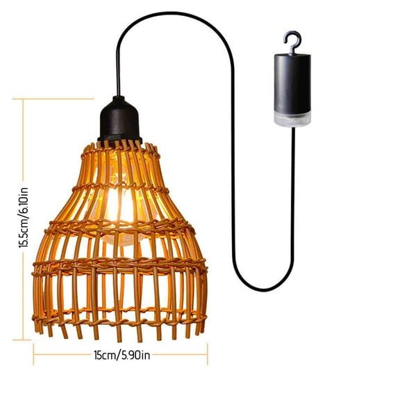 Kezqiaxn Lights for Decoration Boho Rattan Lamp Vintage Pendant Lamp Battery Light Bulb Ceiling Lamp Without Electricity Outdoor Lighting Outdoor Lanterns Lanterns Weather Proof Brown