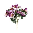 thumbnail image 3 of opvise 1Pc Artificial Flower Pansy Garden DIY Stage Mothers Day Craft Decoration Purple, 3 of 8