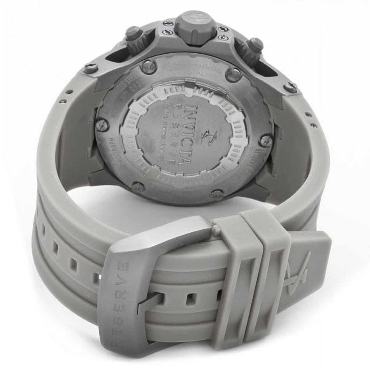 Invicta Men's 0921 Reserve Specialty Grey IP Rubber Strap Chronograph Watch