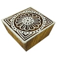 thumbnail image 3 of Floral Textile Printing Block Border Stamp Wood Art Handcarved Scrapbook Stamp, 3 of 3