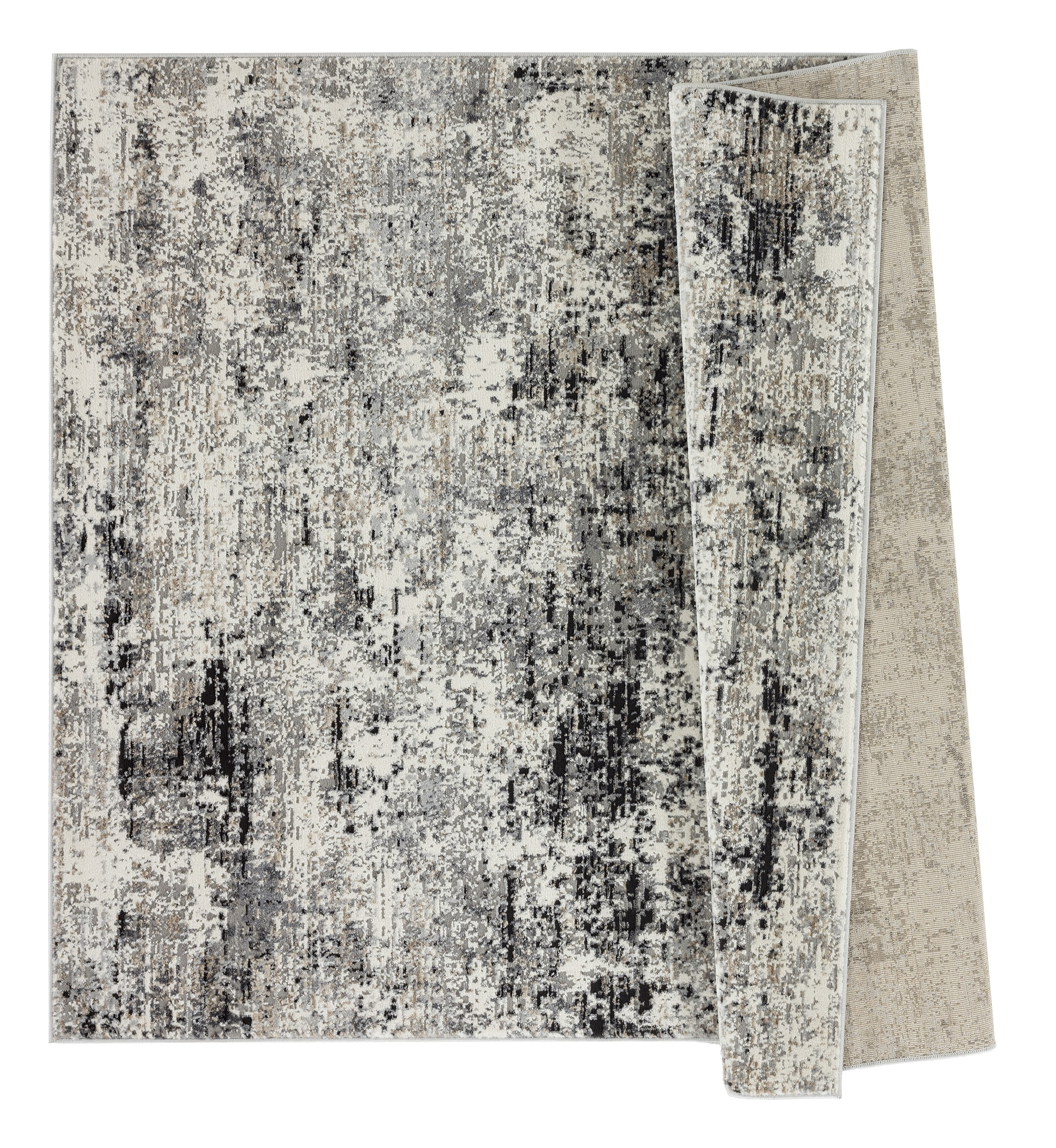 United Weavers Hyperion Enceladus Transitional Abstract Area Rug, Charcoal, 12'6" x 15'