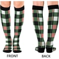 thumbnail image 2 of Coolnut Buffalo Plaid Compression Socks, 1 Pack Women Men Long Stocking (20-30mmHg) Travel Knee High Stockings for Athletic Sports,Running,Cycling,Nursing, 2 of 6