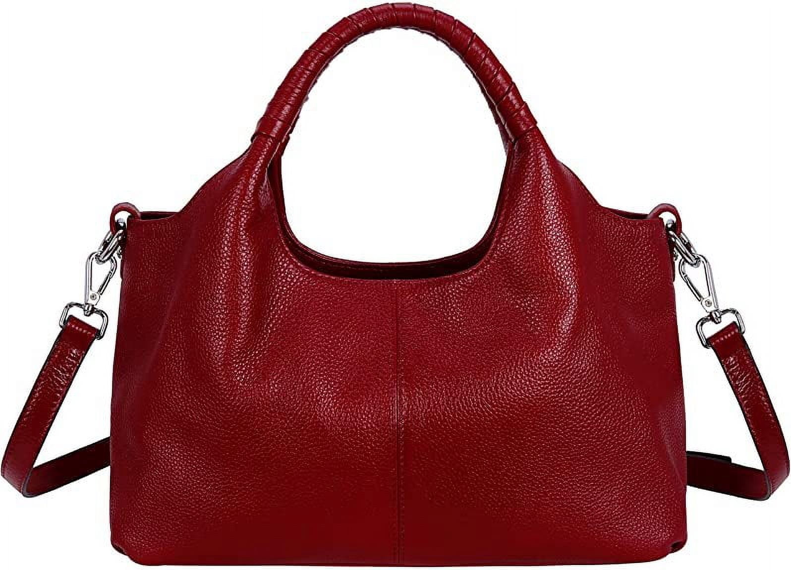 JUYGO Women Satchels Genuine Leather Top Handle Handbags Work Tote Shoulder Bags Crossbody Purses
