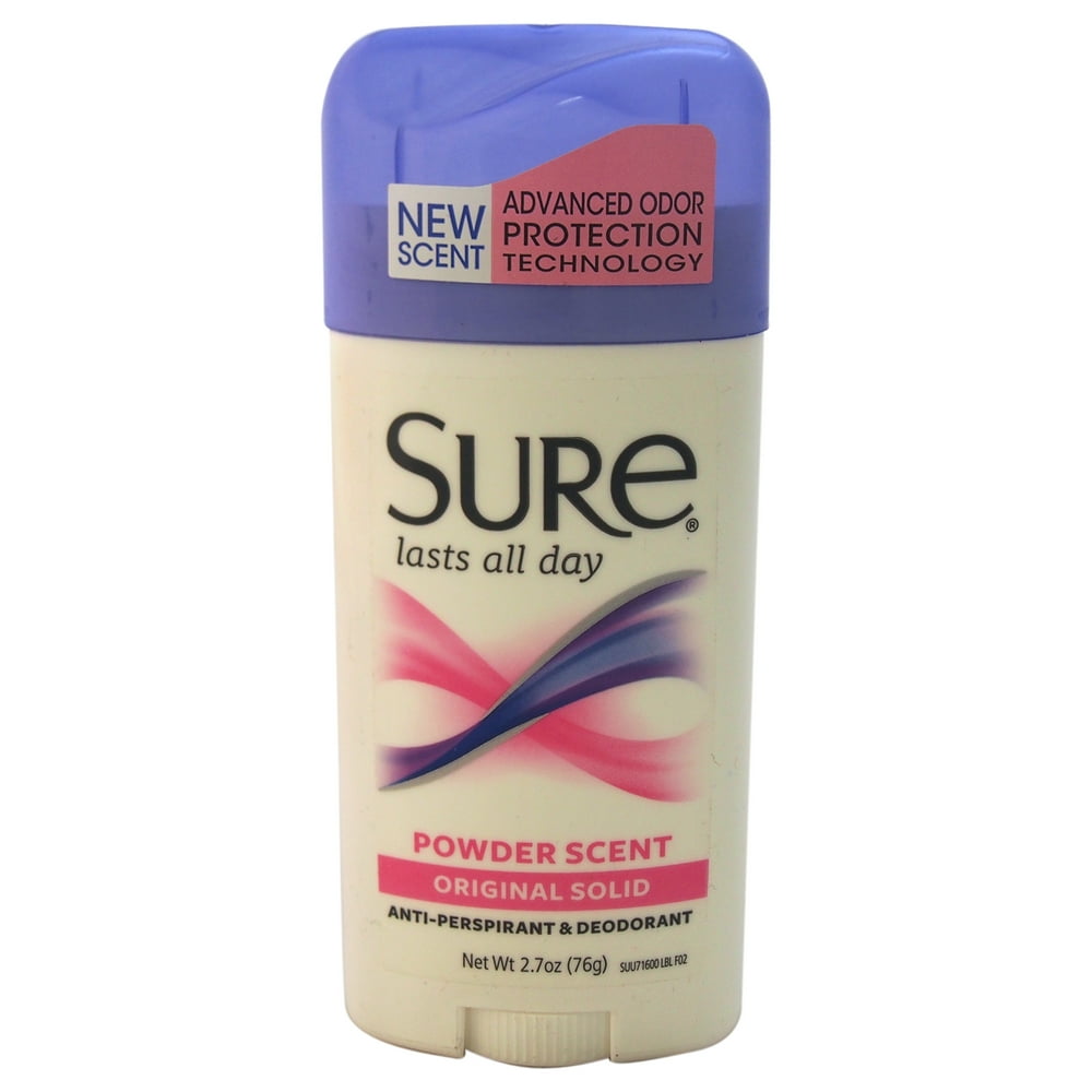 Original Solid Powder Scent AntiPerspirant Deodorant by Sure for Unisex