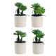 thumbnail image 1 of 4 Uds suculentas con postes en ambos extremos, bonsái plantas verdes artificiales creativas, pequeños adornos, macetas, plantas verdes, 1 of 5