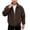 Brown, variant on Corduroy Jacket Men Vintage Casual Long Sleeve Loose Lapel Collar Zip Up Jackets with Pockets Fall Winter Coat Outerwear