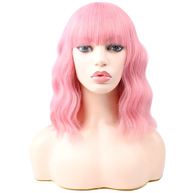 Women's Short Wig with Full Head Coverage Medium Length Curly Design
