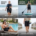 thumbnail image 5 of Adoretex Women’s Plus Size Quick Dry Swim Board Shorts, 8” Inseam Polyester Light Weight Swim Shorts - FB007P - Red - 2X, 5 of 7