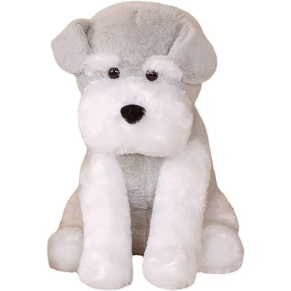 Stuffed Schnauzer - Plush Dogs for Boys | Dog Stuffed Animals Plush, 13.7'' Schnauzer Stuffed Animal Toy, Cute Sitting Doll for Boys Girls Birthday Party
