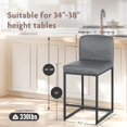 ALPHA HOME 24” Bar Stools Set of 4 Counter Height Bar Stool Pu Leather