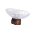thumbnail image 4 of Frutero con pedestal, cesta de frutas, decoración moderna, base de madera, bandeja multiusos para guardar comida y refrigerios, soporte para platos pa Blanco, 4 of 9