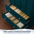 thumbnail image 5 of CBJCBJ 72" Wooden Armoire Wardrobe | Large Capacity Bedroom Clothing Storage Cabinets  With 2 Drawers and 2 Doors + Clothes Hanging Rod |   Bedroom Clothing Armoires Green, 5 of 10