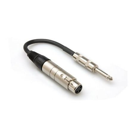 MIT-176 XLR3F to 1/4 inch TS Impedance Transformer, 6 inch, This adaptor is designed to match 200R output impedance to 50K input impedance. It is ideal for.., By Hosa Ship from US