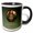 Black/White, variant on 3drose, Dwynwen the Patron Saint of Lovers with Artistic Portrait, 11oz Mug