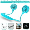 thumbnail image 5 of Portable Neck Fan, Rechargeable Battery Fan, Hands-free Design with 6 Speeds, 360° Adjustable High Flexibility Wearable Fan for Home Office Workout Travel, 5 of 7