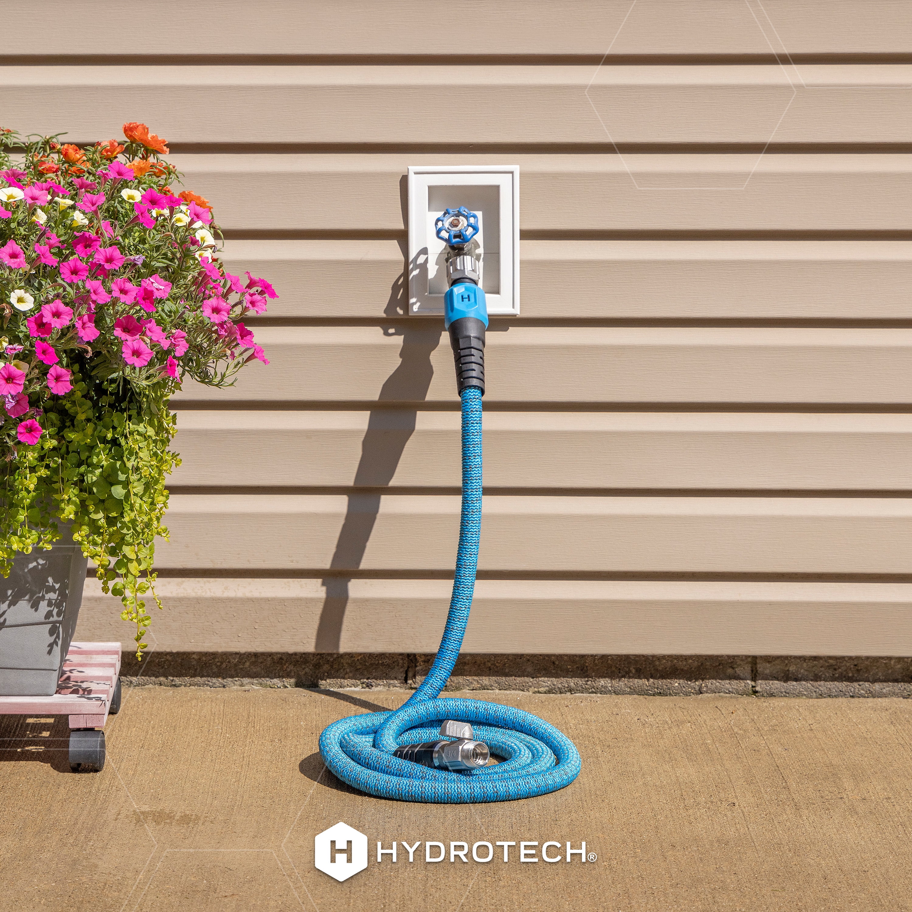 HydroTech Pro Series 3/4" x 25ft Expandable Garden Hose - Kink-Free, 2x Flow, Lightweight