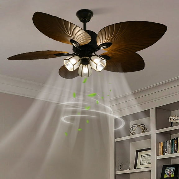 Remote Control Ceiling Fan Light (without a Light Source), Great for Living Rooms, Kitchens, Bedrooms, Patios, Porches, and Covered Decks