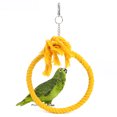 thumbnail image 1 of Parrot Swing Toy Hanging Cotton Rope Round Bird Circle Swing Parrot Ring Perch, 1 of 10