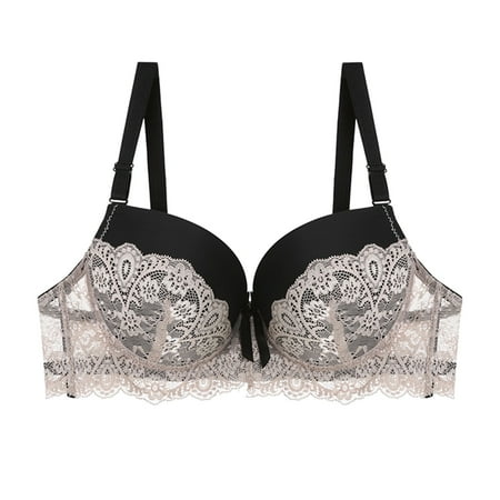 

Sebtyili Women s Lace Thin Cup Wrapped Up Bra Adjustable Steel Ring Bra