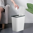 thumbnail image 3 of Mouliraty Bathroom Trash Can With Lid Garbage Can With Press Lid Plastic Wastebasket With Popup Lid For Toilet Office Bedroom Living Room, 3 of 6