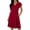#049-Red, variant on TaTaai Women's Casual Printed Dress with V-Neck, Flutter Sleeves, Cinched Waist, and Flattering Fit Gift