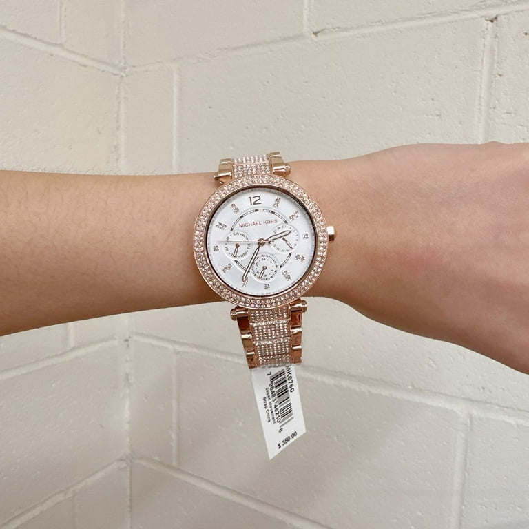 Michael Kors MK6760 Oversized Parker Pavé Rose Gold Tone